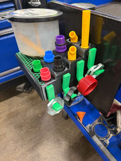 Coolant funnel kit holder