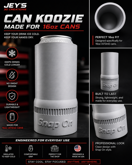 Snap on style semi deep socket koozie