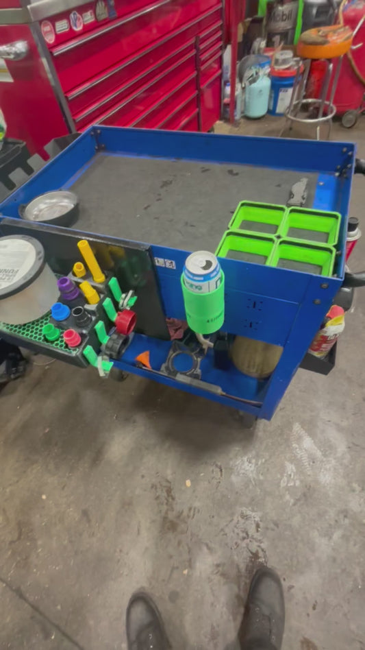 Coolant funnel kit holder
